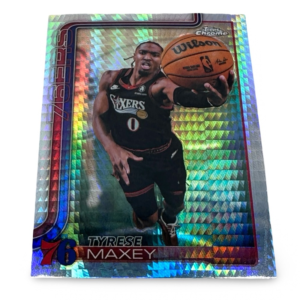 2024-25 Topps Chrome Update Tyrese Maxey Philadelphia 76ers #41 Prism Refractor